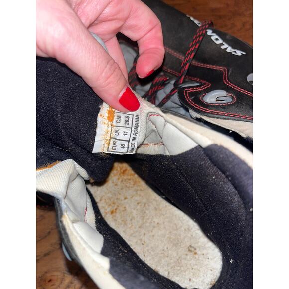 VTG Salomon Black Cross-Country Lace-Up Outdoor Winter Ski Boots Men's EU 46 - Picture 4 of 6